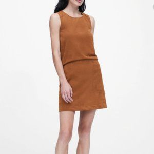 Banana Republic Vegan Suede Mini Skirt 2 Nutmeg